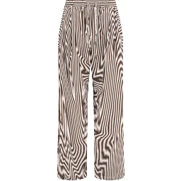 Multicolor Cotton Casual Pants