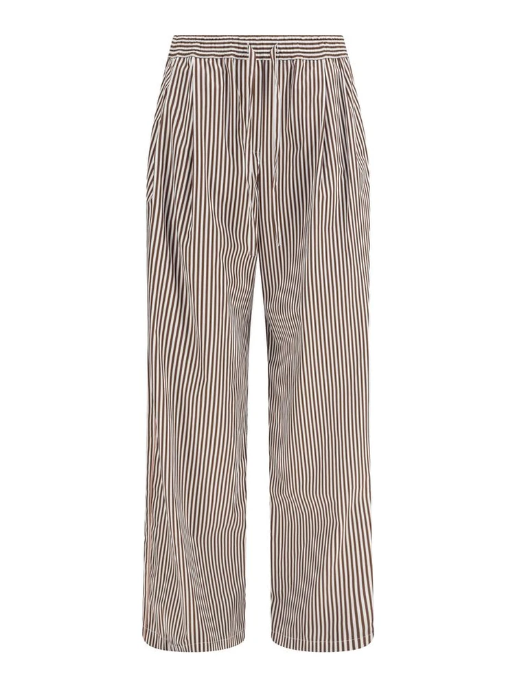 Multicolor Cotton Casual Pants