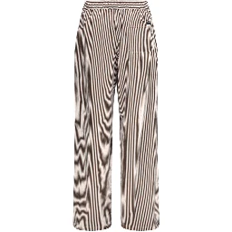 Multicolor Cotton Casual Pants