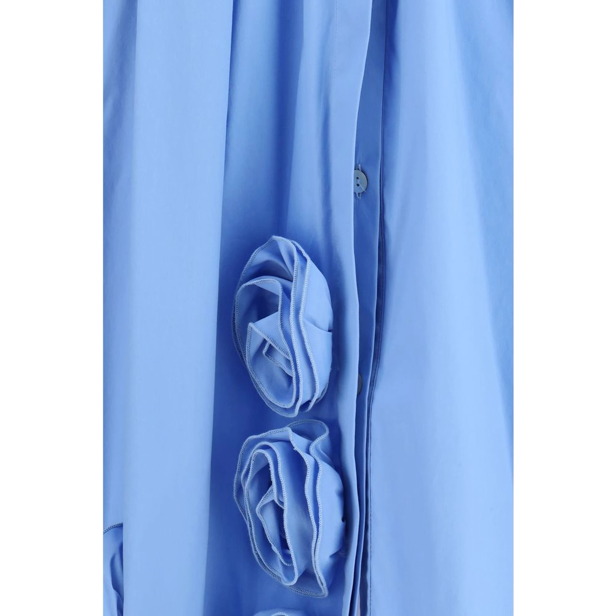 Blue Cotton Casual Dress