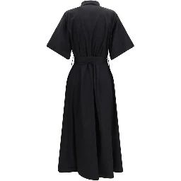 Black Cotton Casual Dress