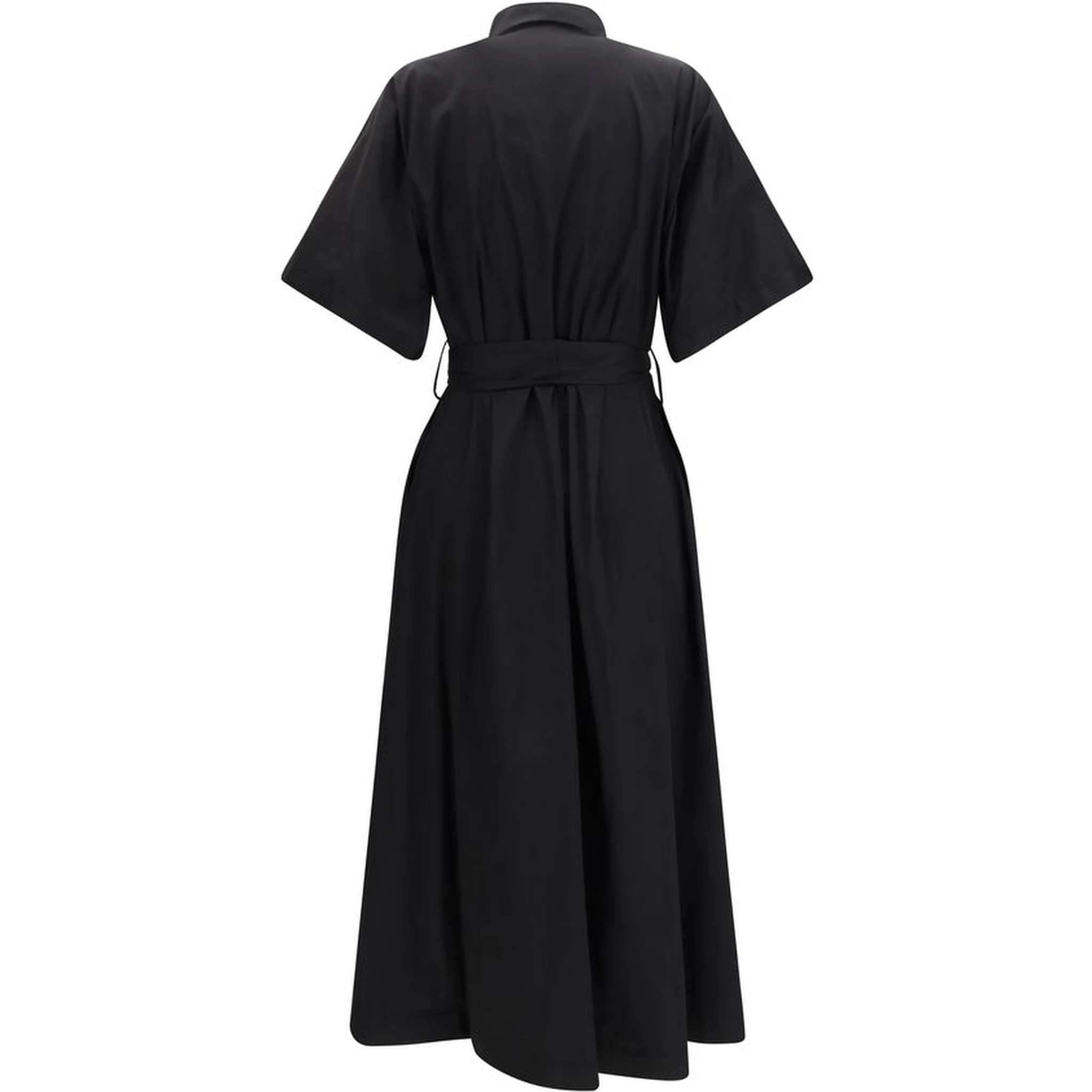 Black Cotton Casual Dress