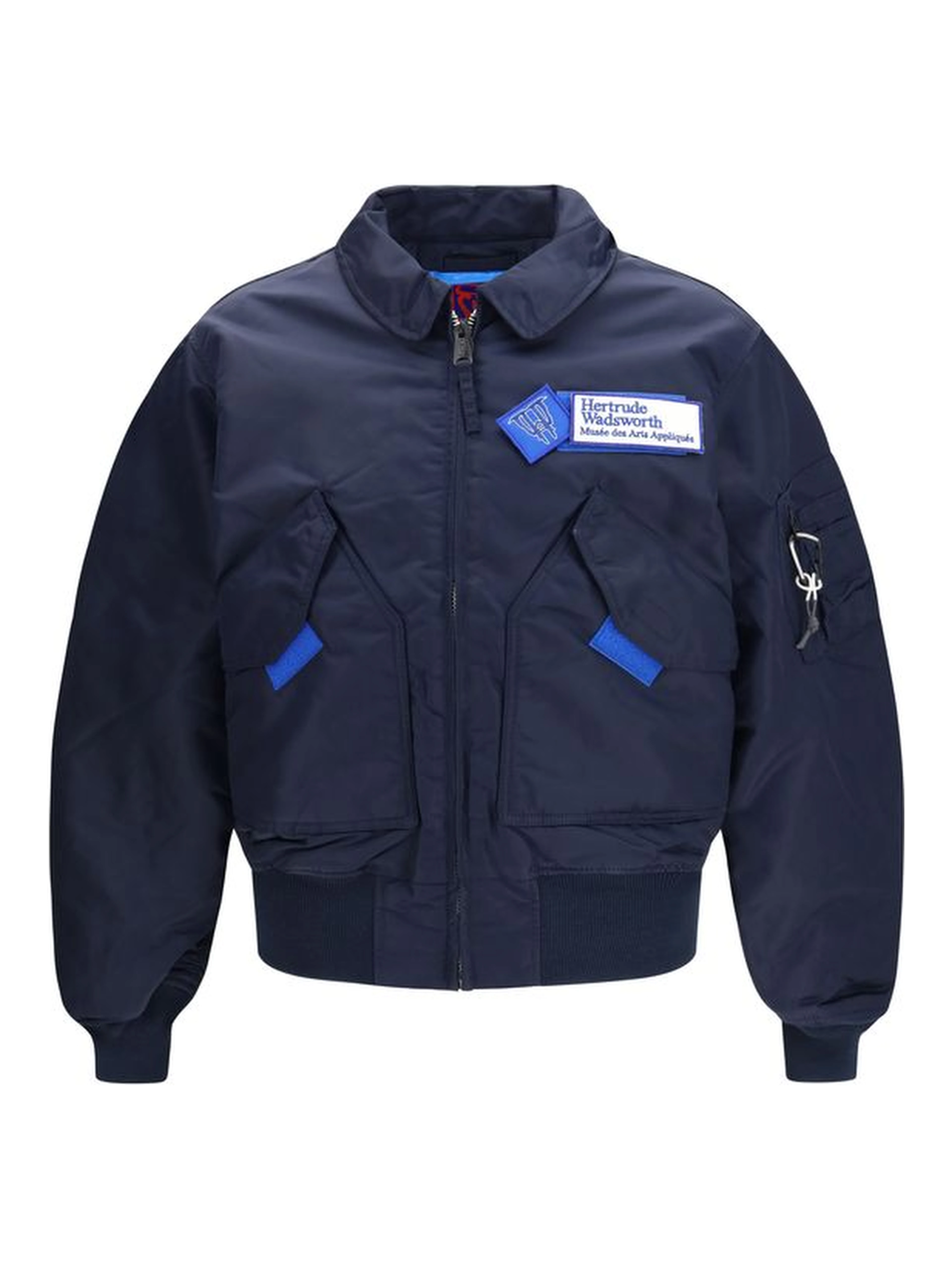 Blue Nylon Bomber