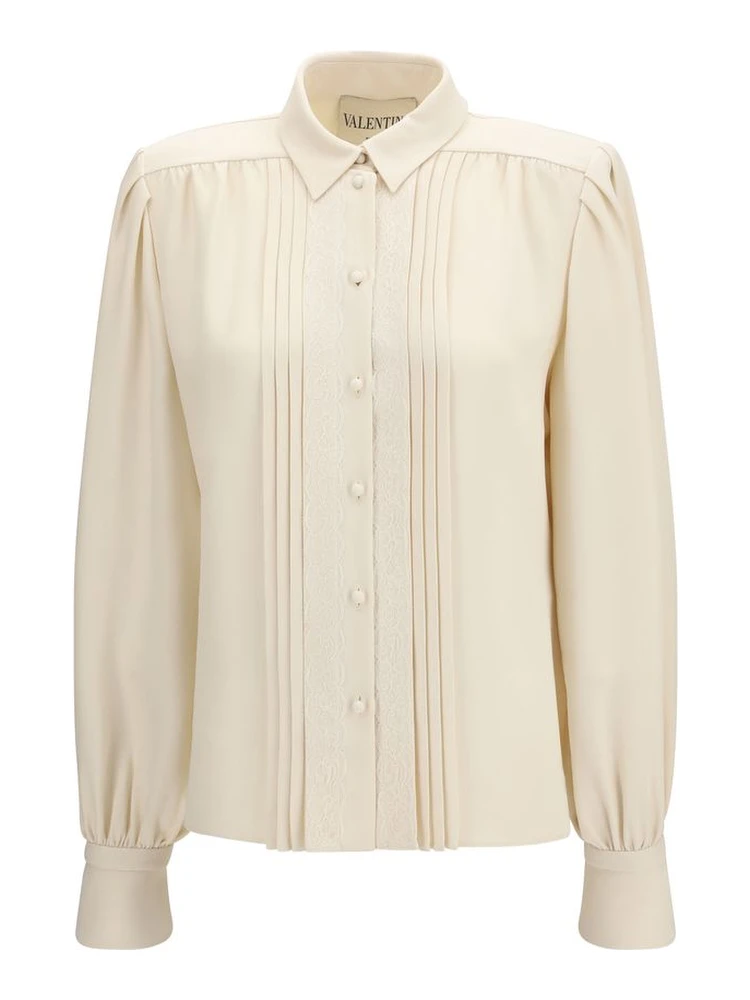 Beige Silk Shirt