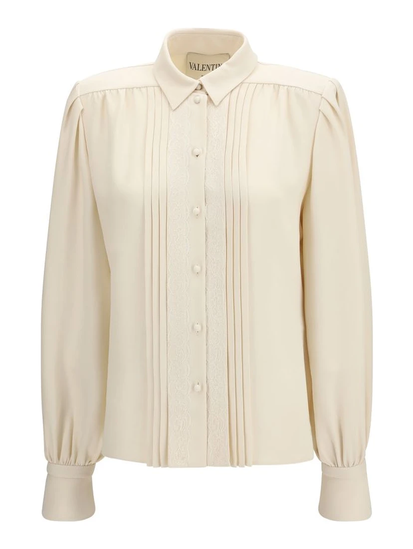 Beige Silk Shirt