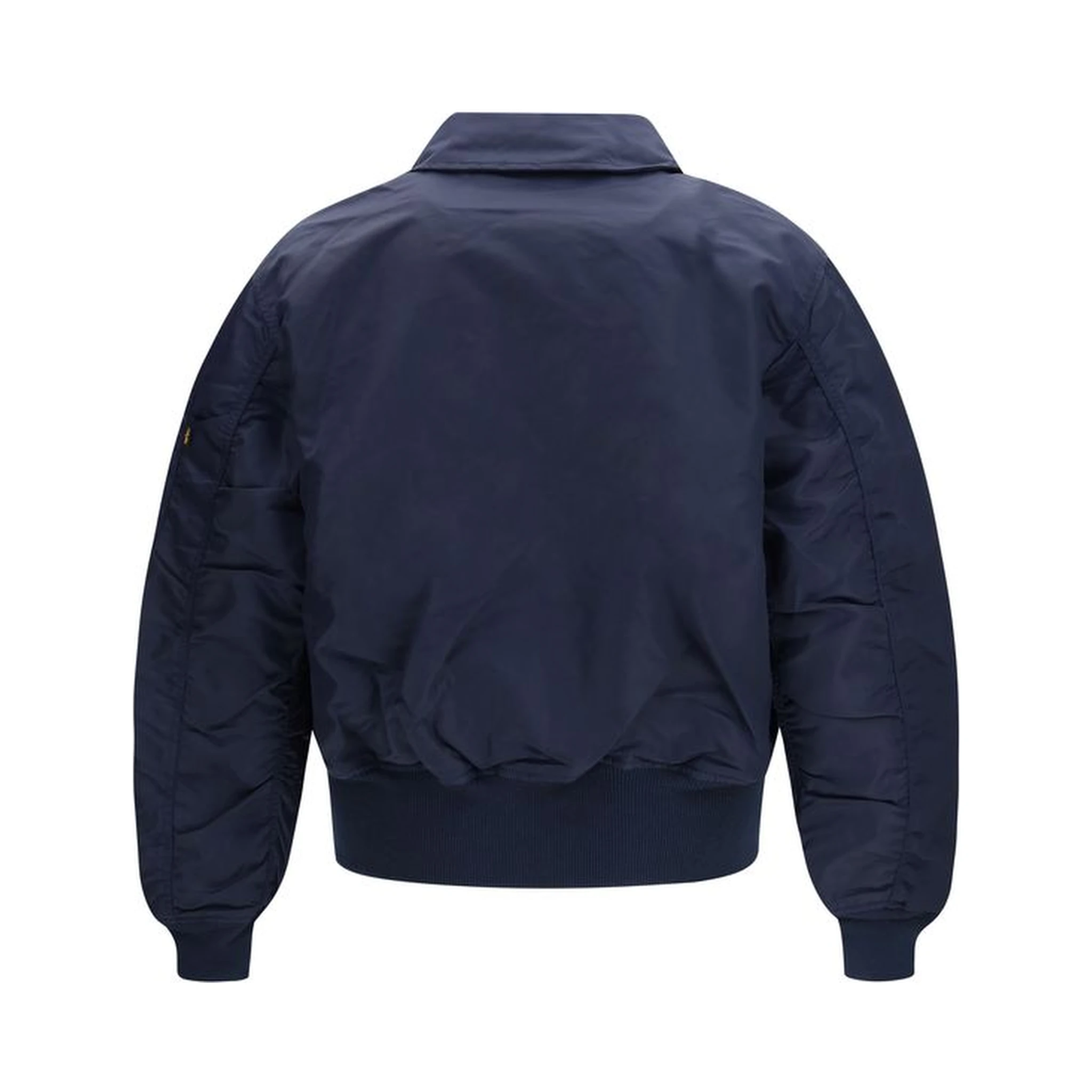 Blue Nylon Bomber