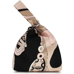 Multicolor Silk Clutch Bag