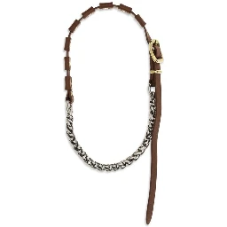 Brown Calf Leather Bos Taurus Necklace
