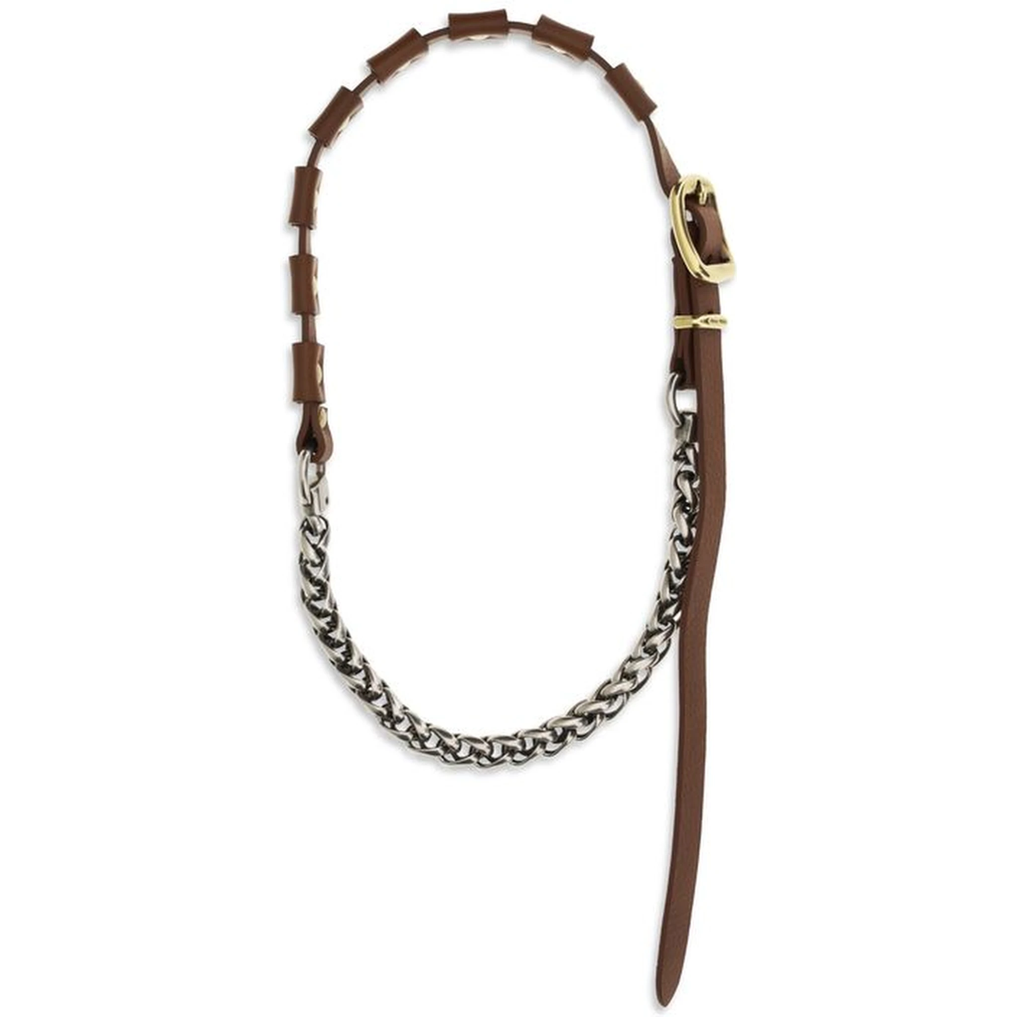 Brown Calf Leather Bos Taurus Necklace