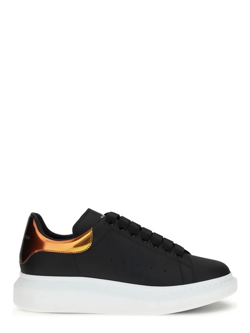 Black Calf Leather Bos Taurus Platform Sneakers