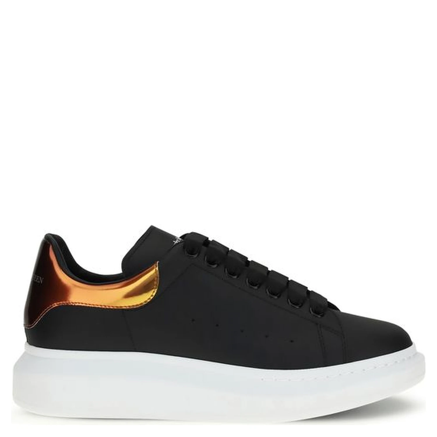 Black Calf Leather Bos Taurus Platform Sneakers