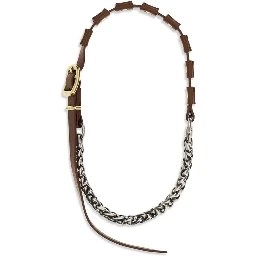 Brown Calf Leather Bos Taurus Necklace