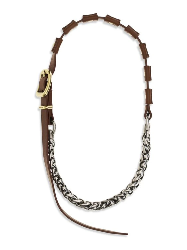 Brown Calf Leather Bos Taurus Necklace alternative