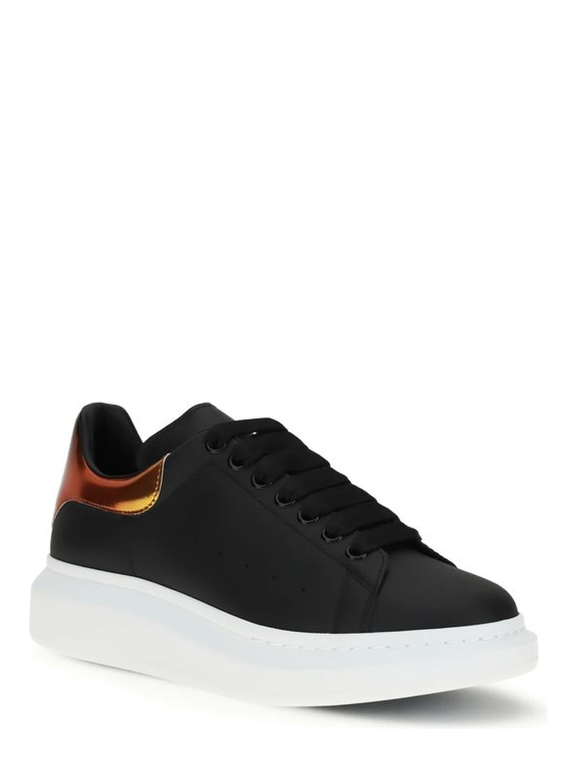 Black Calf Leather Bos Taurus Platform Sneakers