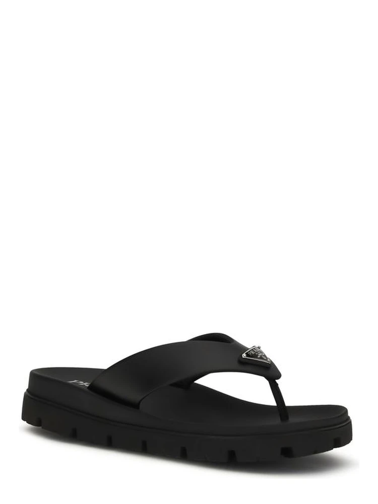 Black Calf Leather Bos Taurus Flip-Flop Sandals alternative