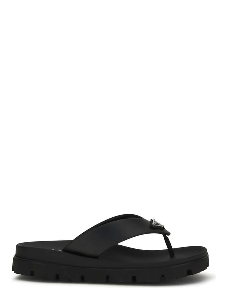 Brown Calf Leather Bos Taurus Flat Sandals