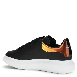 Black Calf Leather Bos Taurus Platform Sneakers