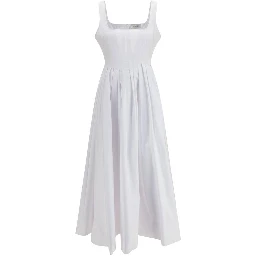 White Cotton Casual Dress