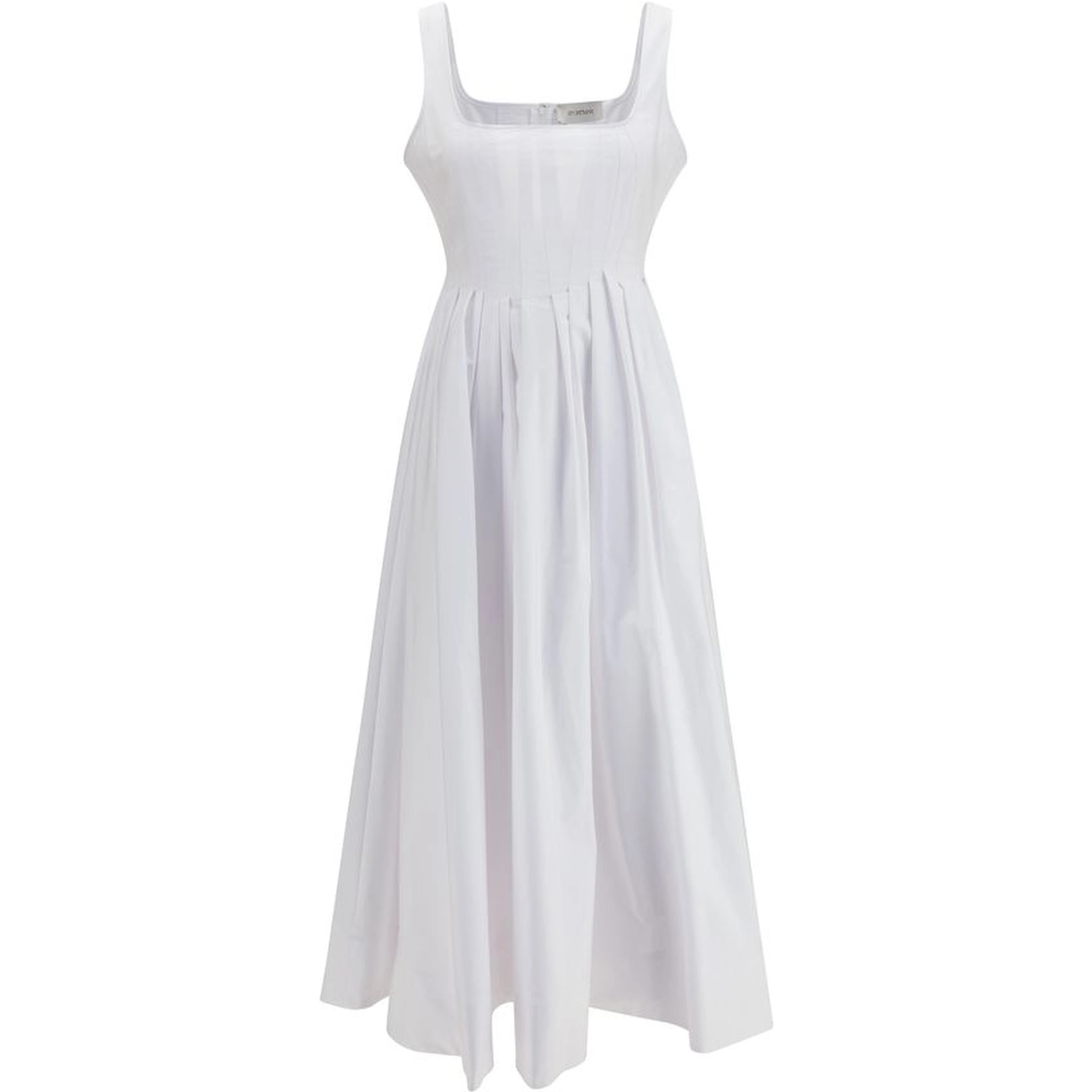 White Cotton Casual Dress