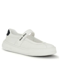 White Calf Leather Bos Taurus Ballet Flats