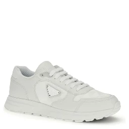 White Recycled Polyamide Athletic Sneakers