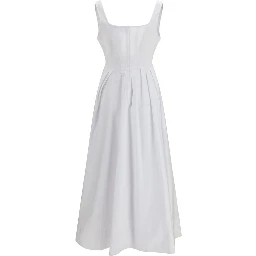 White Cotton Casual Dress