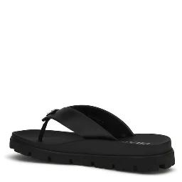 Brown Calf Leather Bos Taurus Flat Sandals