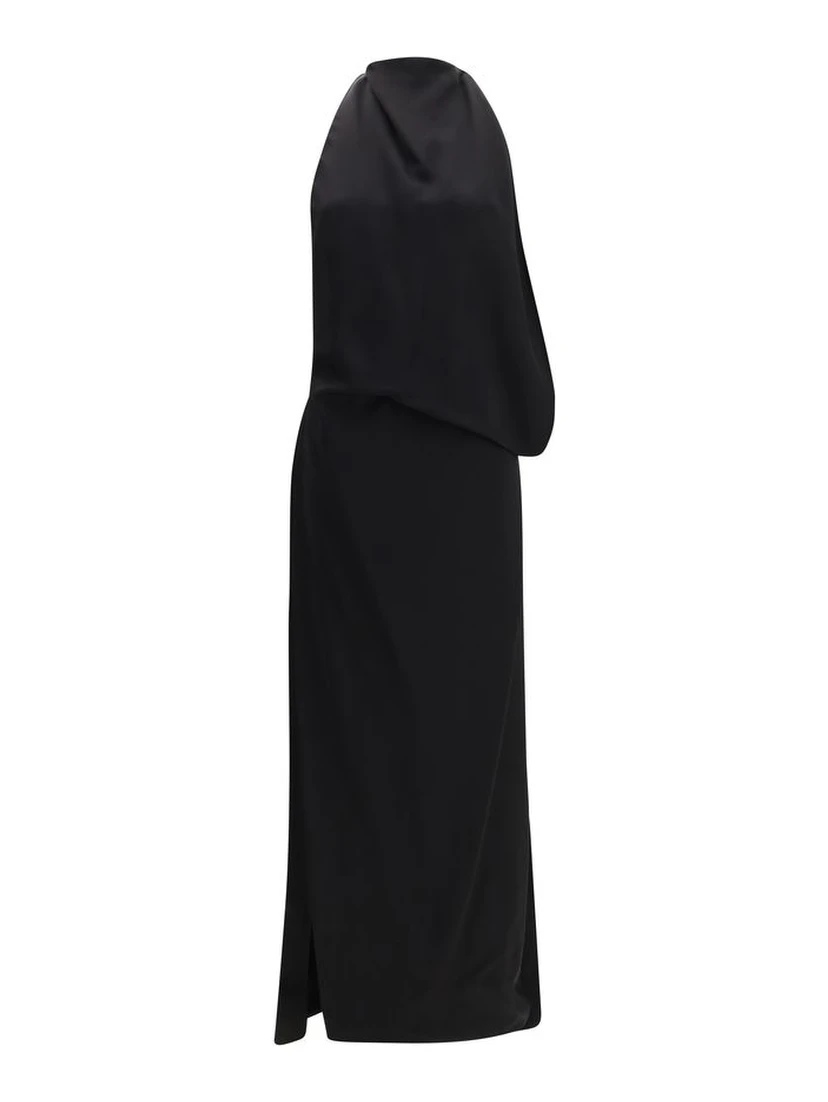 Black Viscose Casual Dress