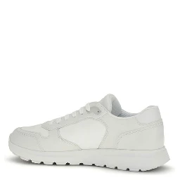 White Recycled Polyamide Athletic Sneakers