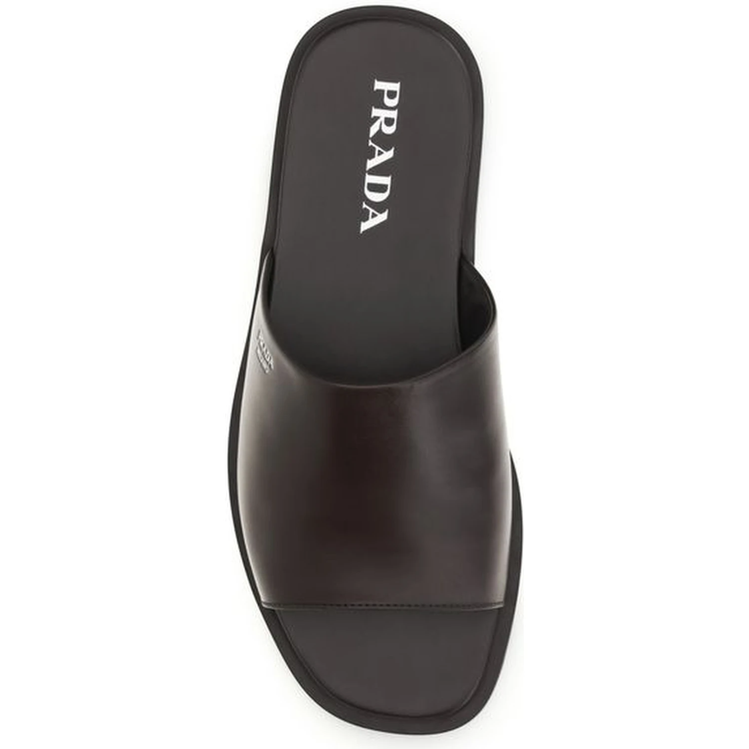 Brown Calf Leather Bos Taurus Flat Sandals