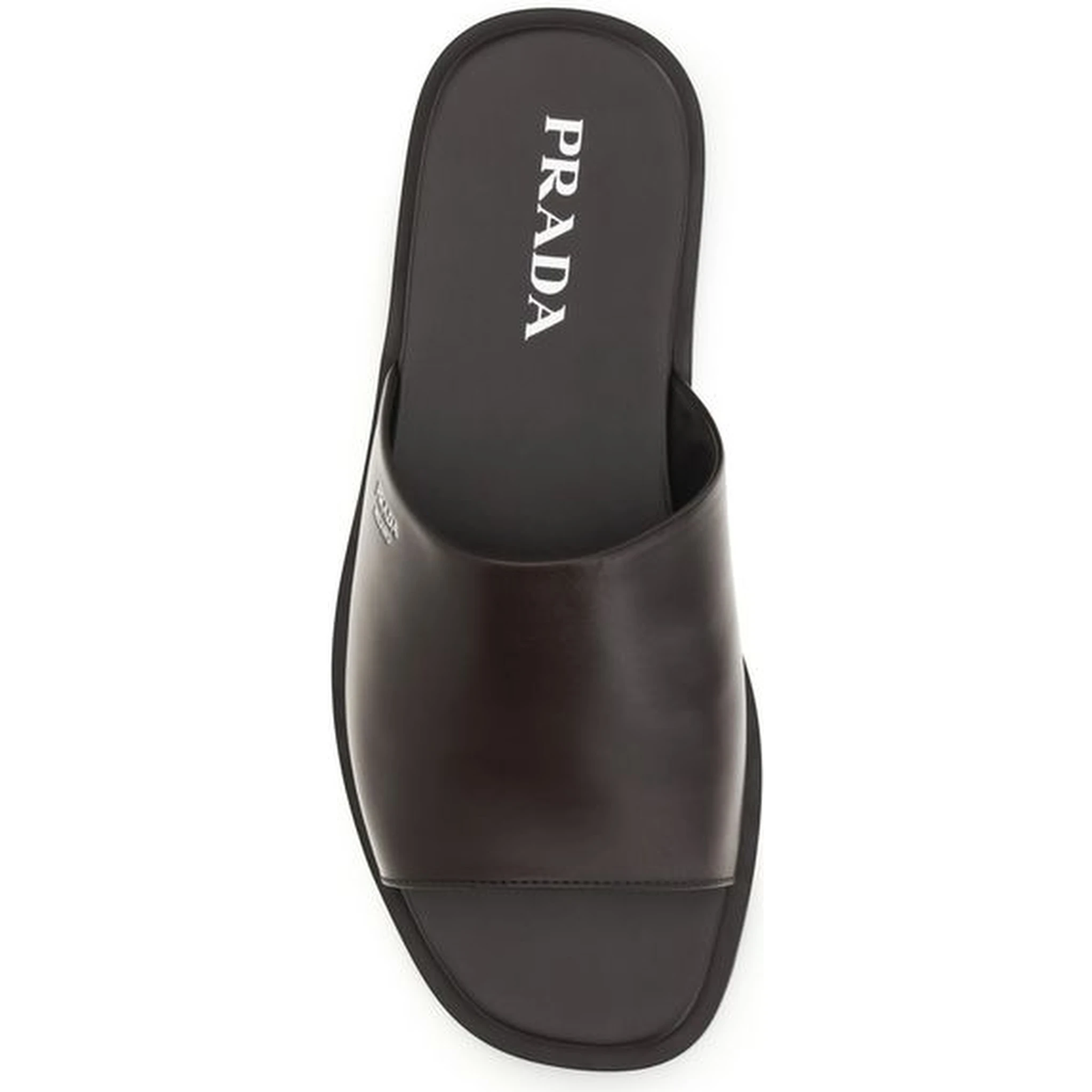 Brown Calf Leather Bos Taurus Flat Sandals