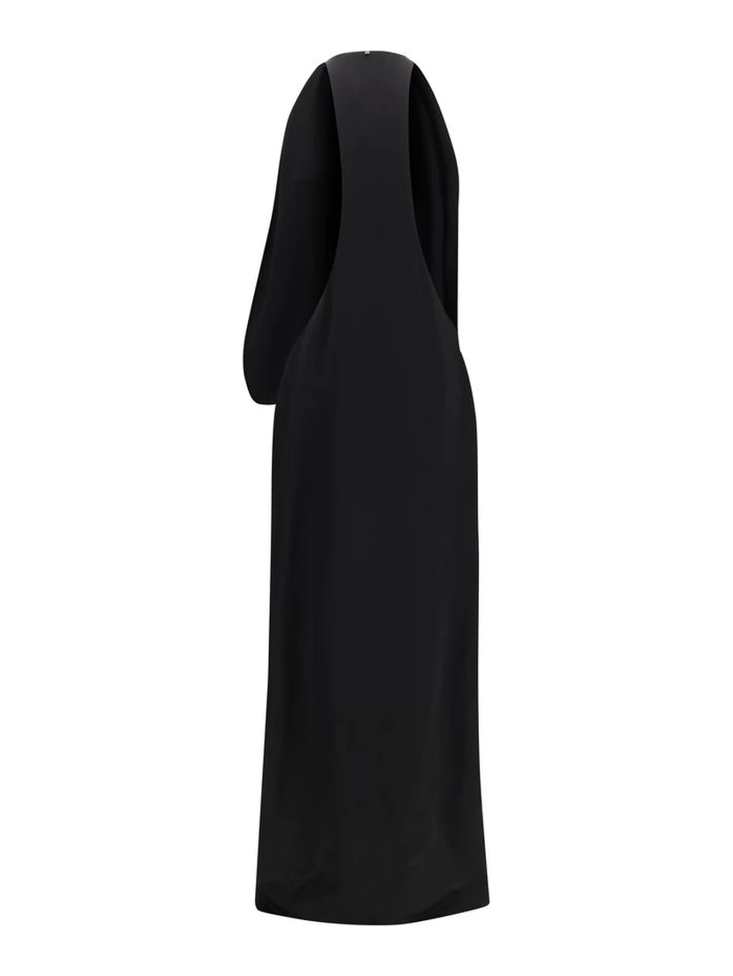 Black Viscose Casual Dress