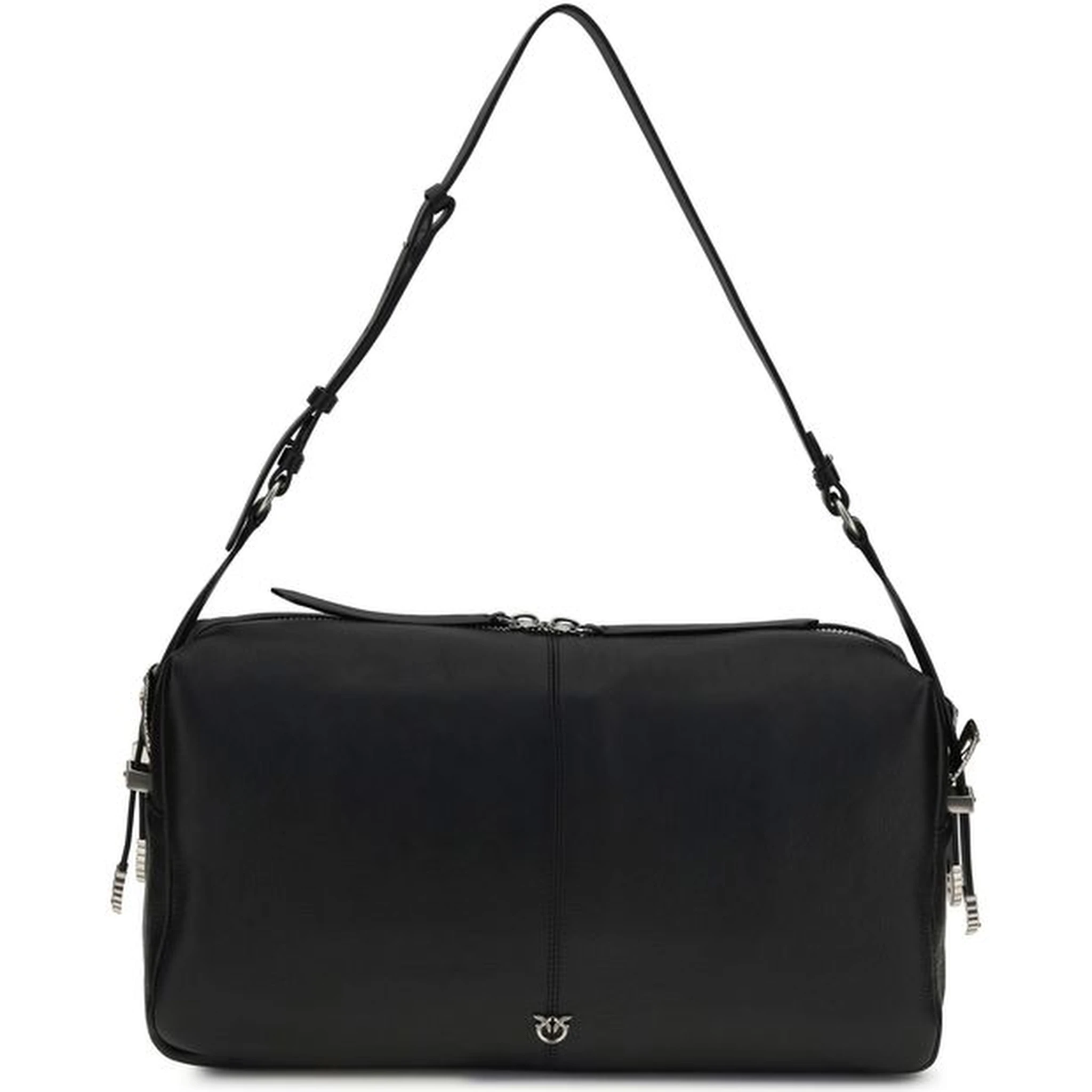 حقيبة كتف بوس توروس من جلد العجل الأسود