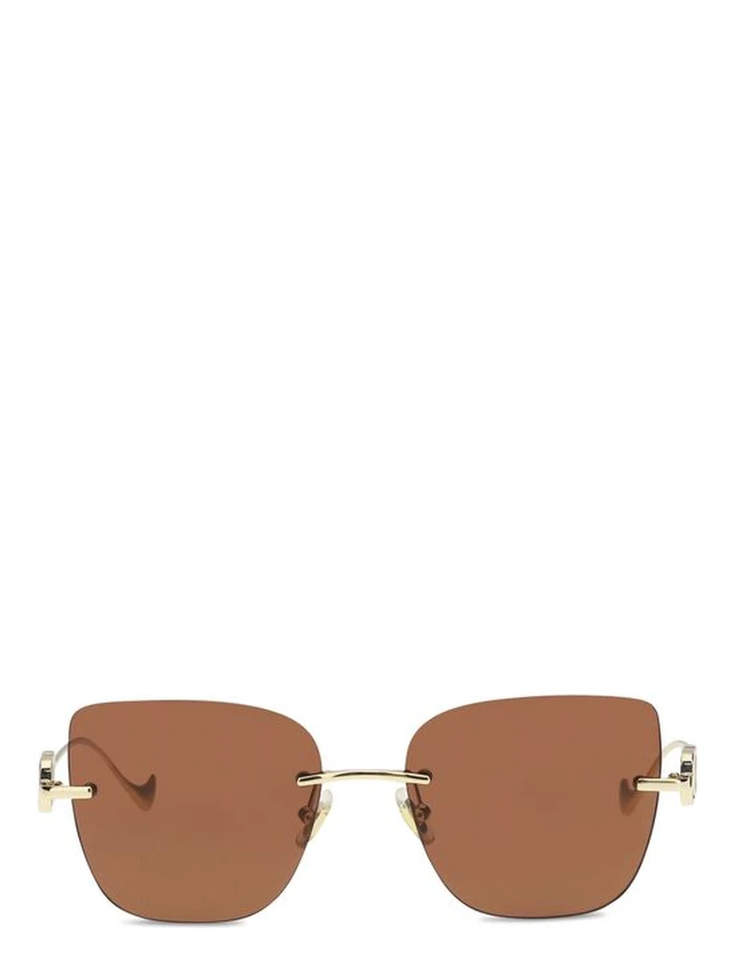 Brown Metal Sunglasses