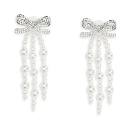 White Brass Earrings