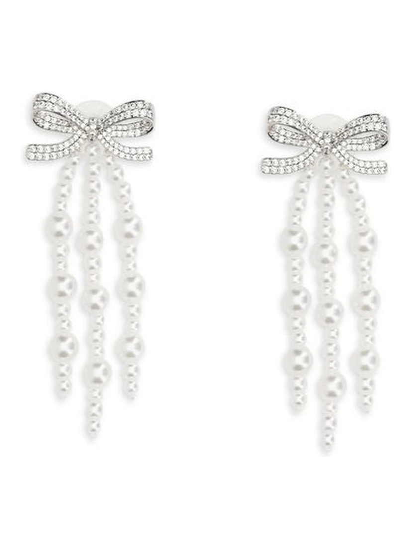 White Brass Earrings