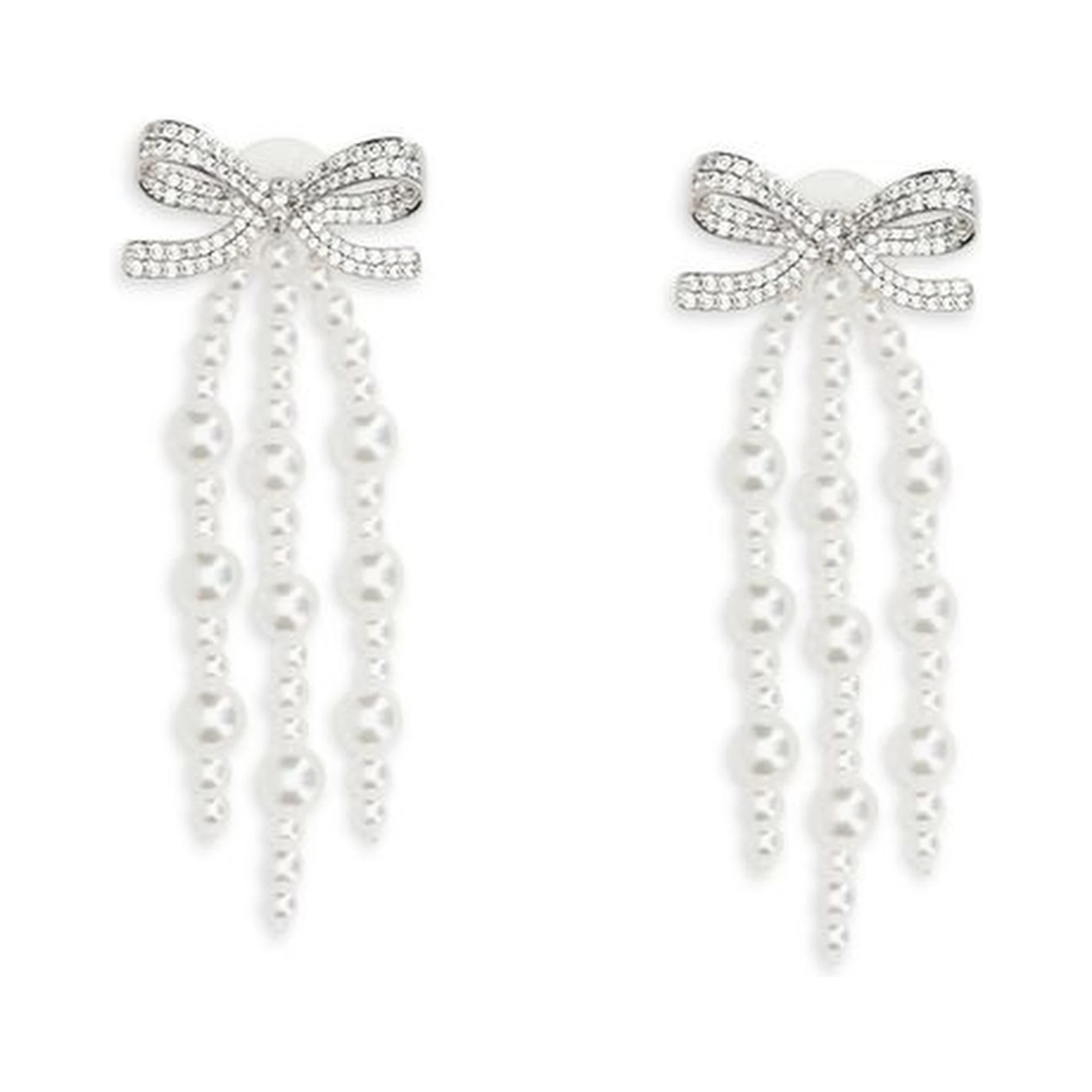 White Brass Earrings