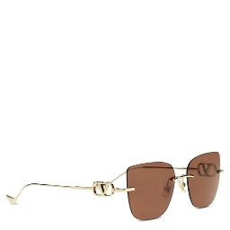 Brown Metal Sunglasses