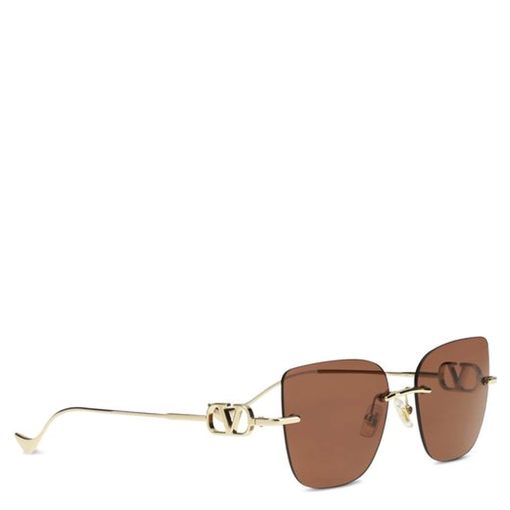 Brown Metal Sunglasses