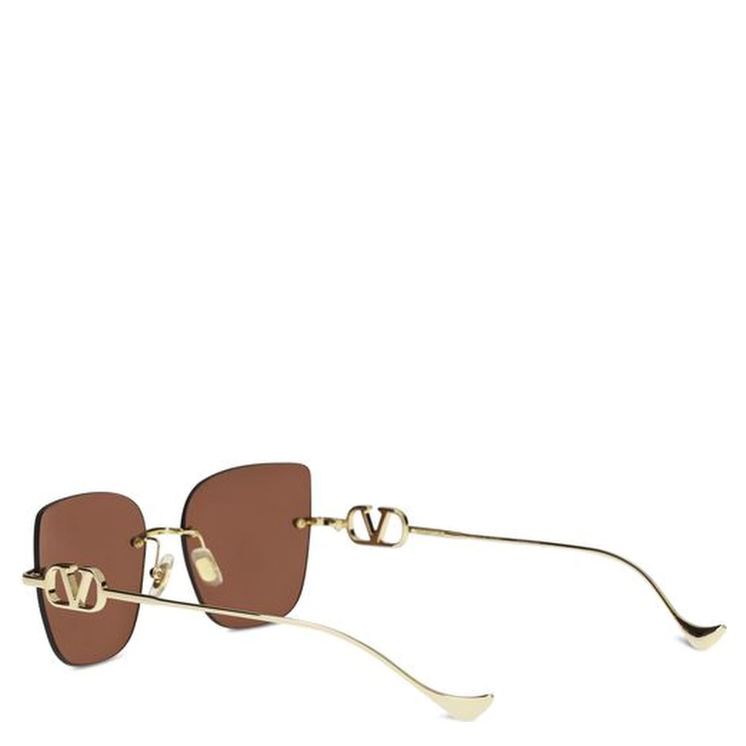 Brown Metal Sunglasses