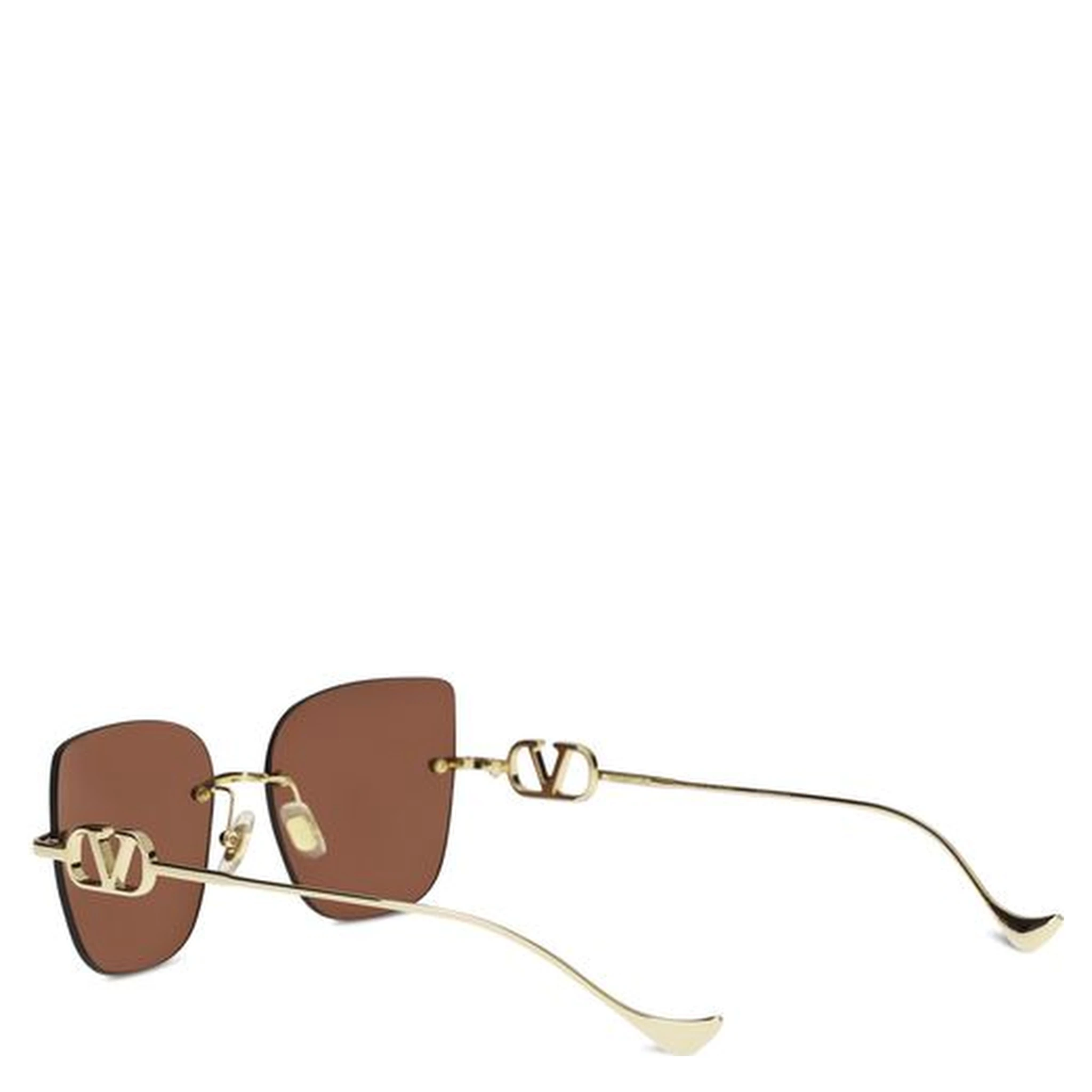 Brown Metal Sunglasses