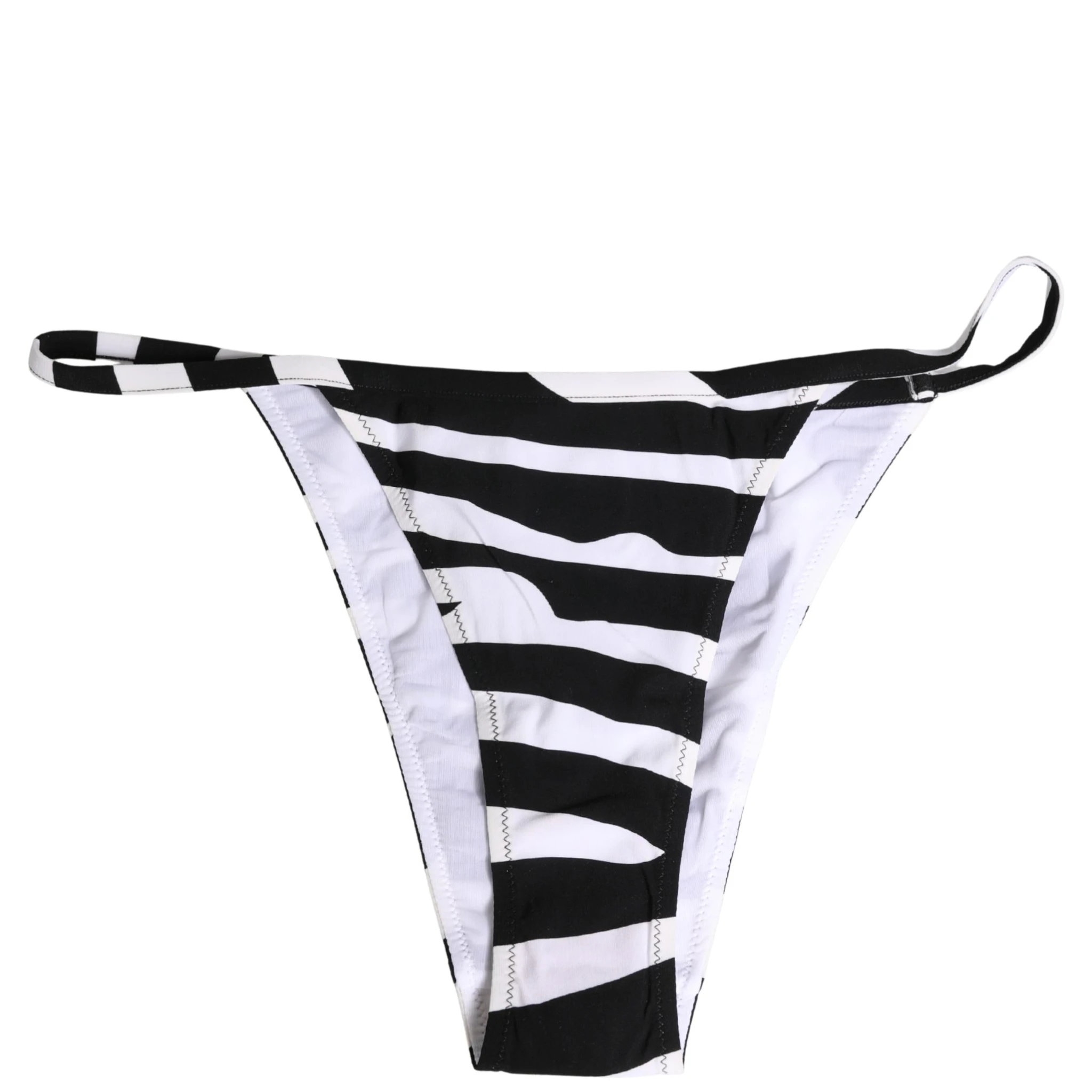 Black White Zebra Bikini Top Bottom Swimwear