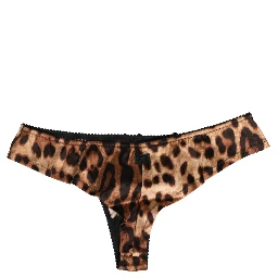 Black Brown Leopard Mid Waist Brief Panty Underwear