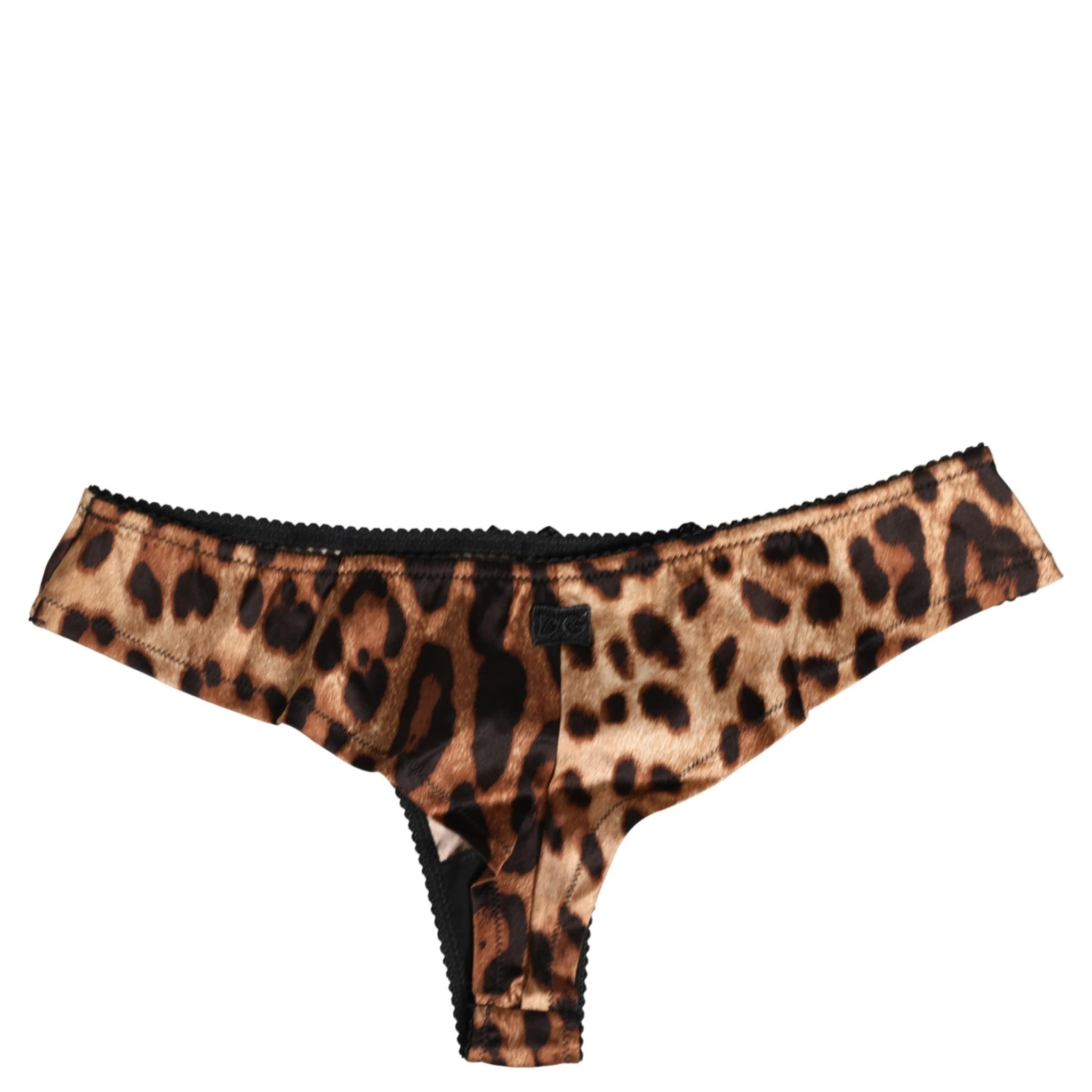 Black Brown Leopard Mid Waist Brief Panty Underwear