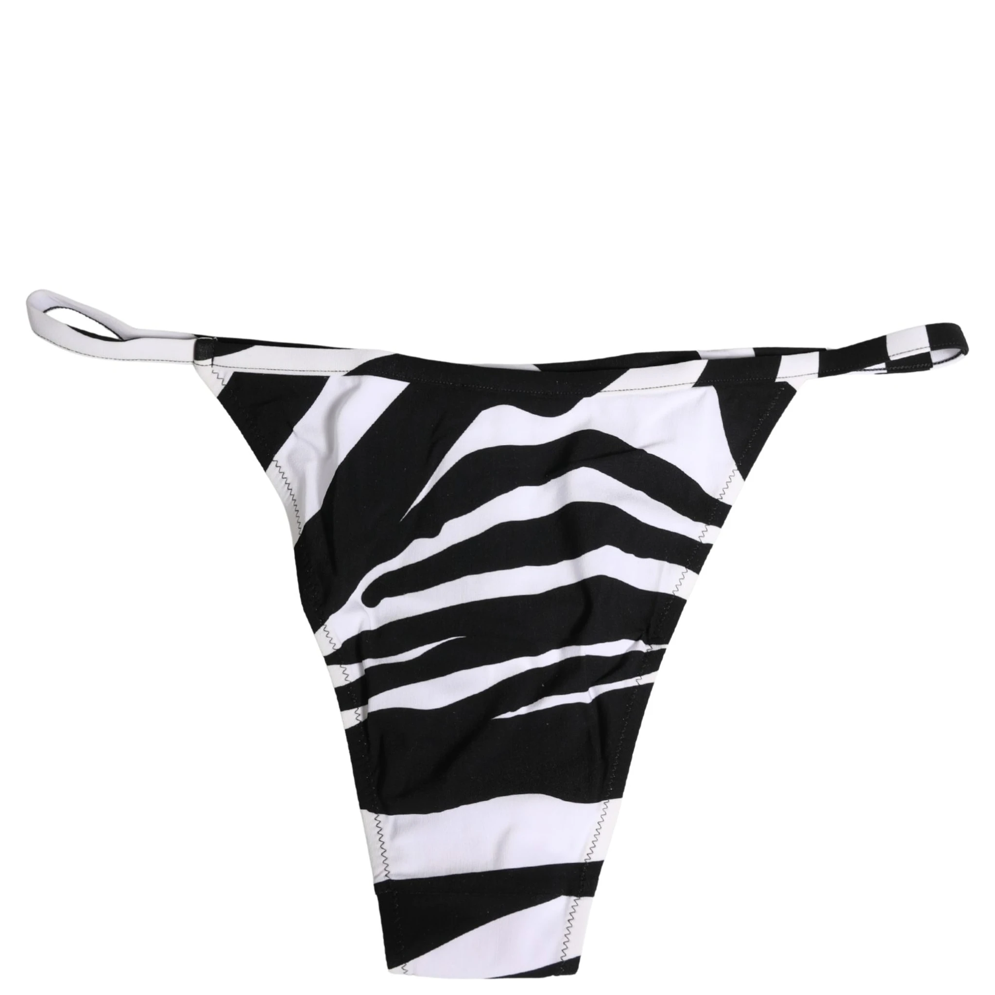 Black White Zebra Bikini Top Bottom Swimwear