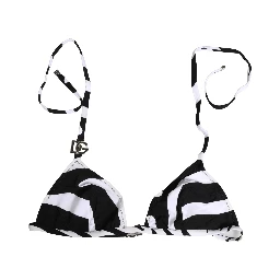 Black White Zebra Bikini Top Bottom Swimwear