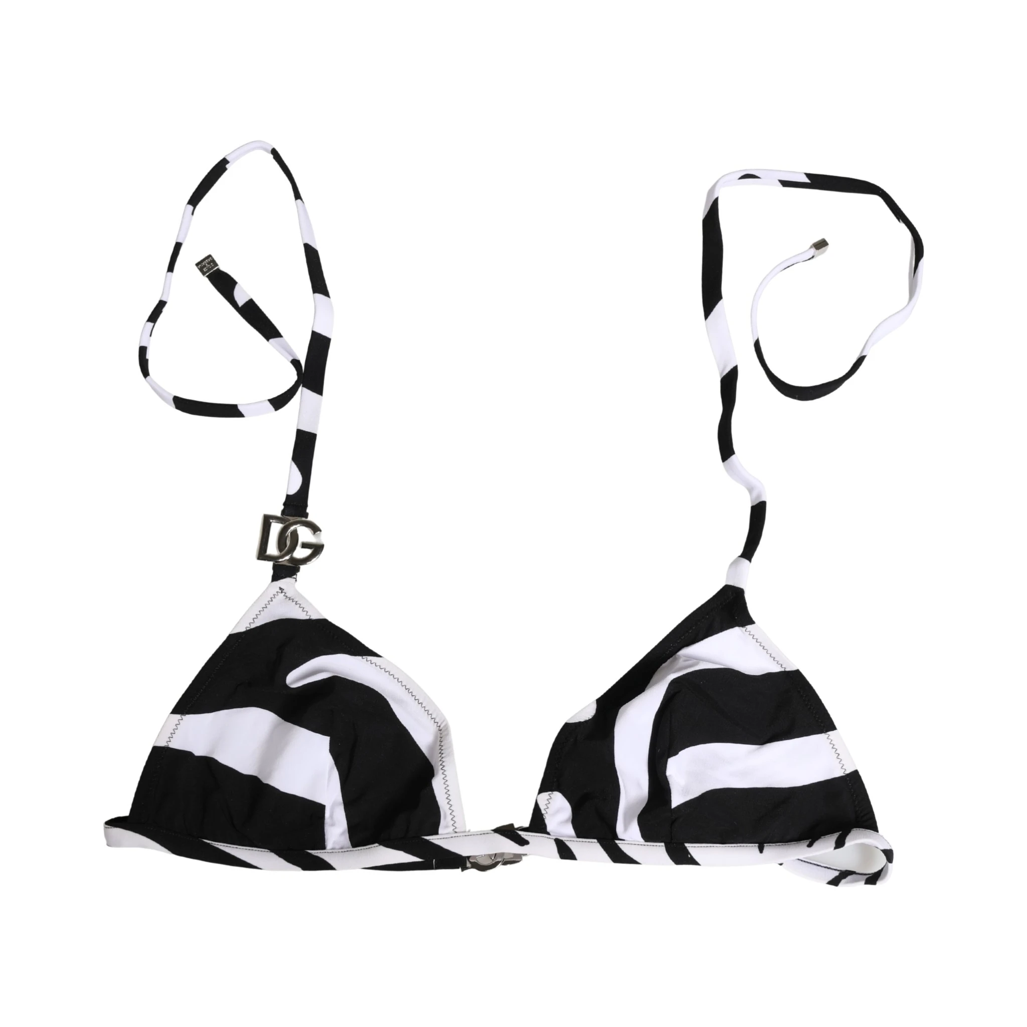 Black White Zebra Bikini Top Bottom Swimwear