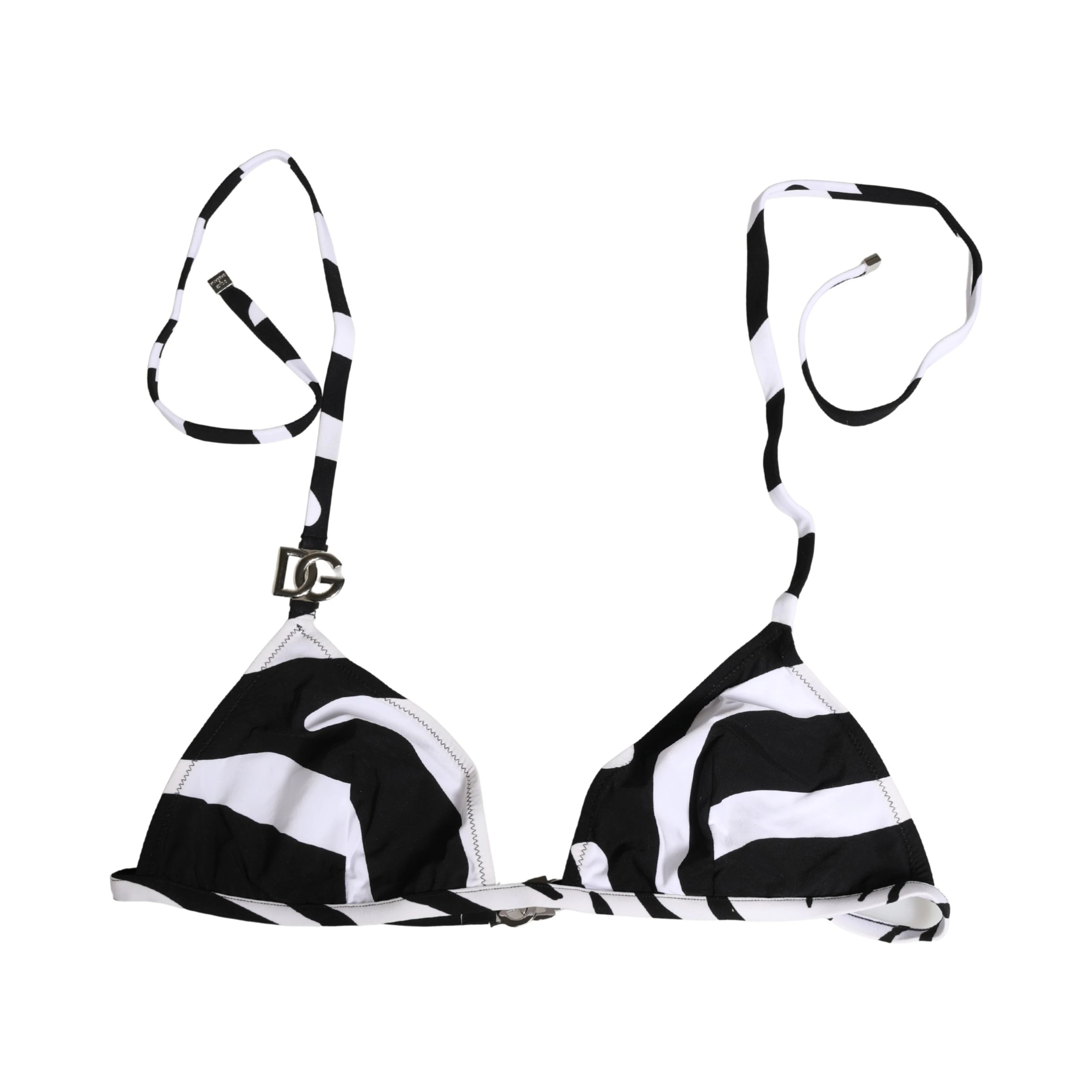 Black White Zebra Bikini Top Bottom Swimwear