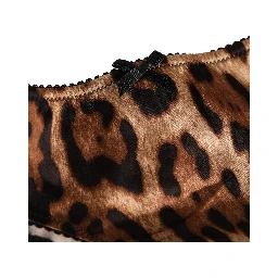 Black Brown Leopard Mid Waist Brief Panty Underwear