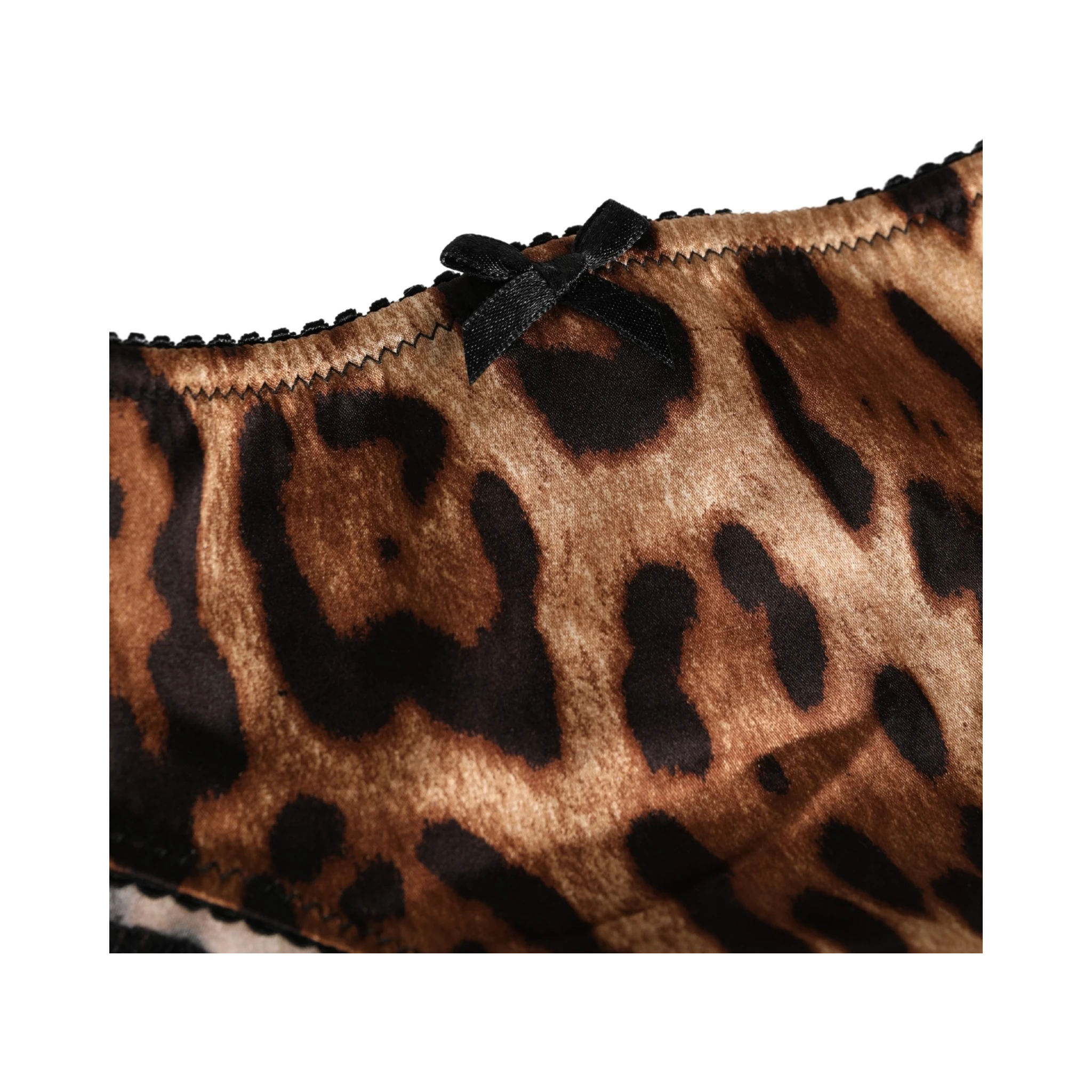 Black Brown Leopard Mid Waist Brief Panty Underwear